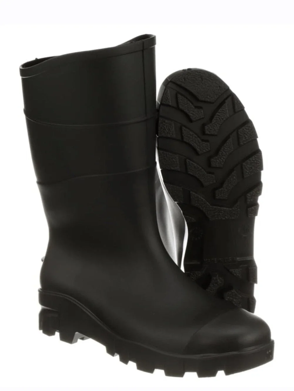 Black Rubber Muck Boots Waterproof Heavy Duty Field Boots Chore Lug Sole 10